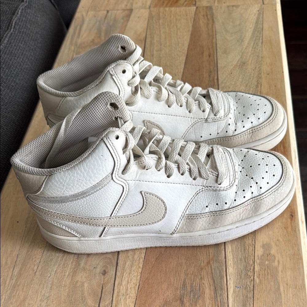 Nike White Air Force 1 High-Top Sneakers, Women’s 9